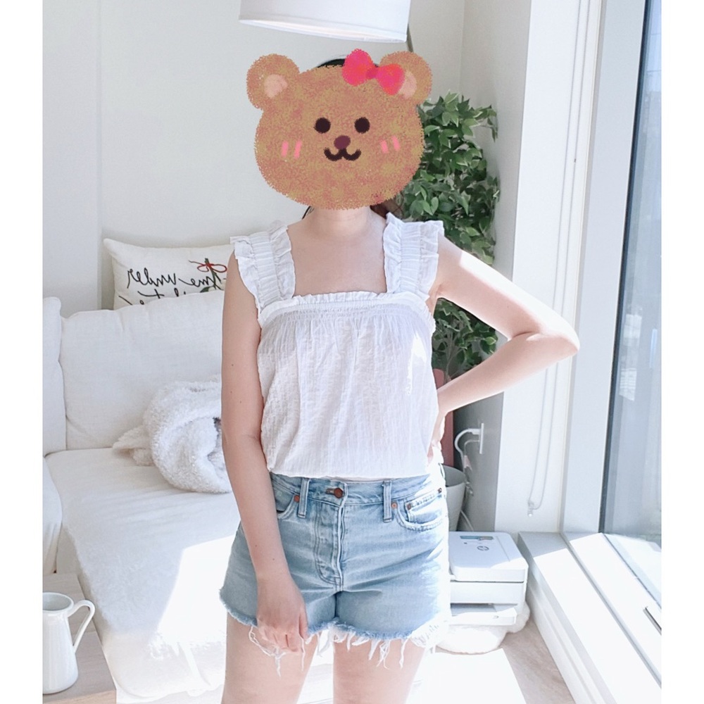 *New* Other Stories Ruffle Top White